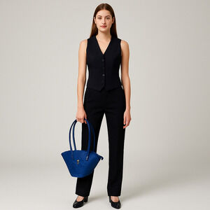 MCM Viesto Navy Blue Tote Bag with Certificate of Authenticity